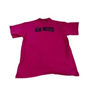 Vintage Disney Mickey Mexico T-shirt Adult Large Pink Crewneck 90s USA